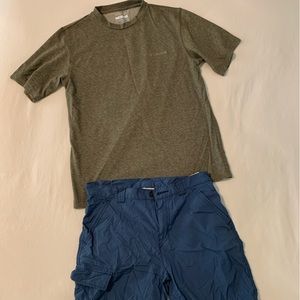 Columbia Omni-wick T-shirt and shorts